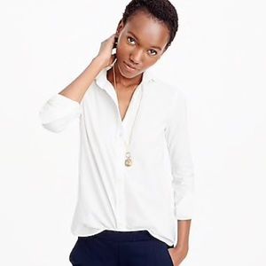 J. Crew white button down long sleeve boy shirt